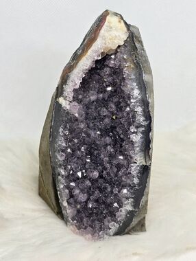 Uruguay Amethyst Geode Tower UV Reactive Calcite Druzy Crystal Cave
